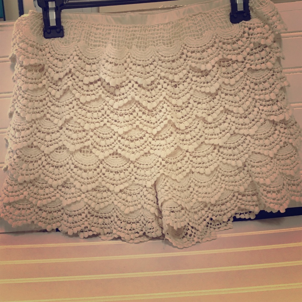 Blu Pepper Crochet Shorts